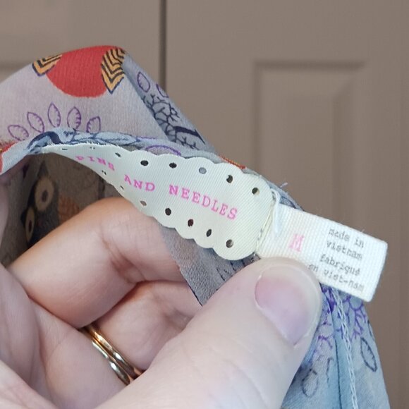 #17 3/$18 - Pins and Needles Gray/Orange Tank Top Size M - Picture 6 of 7